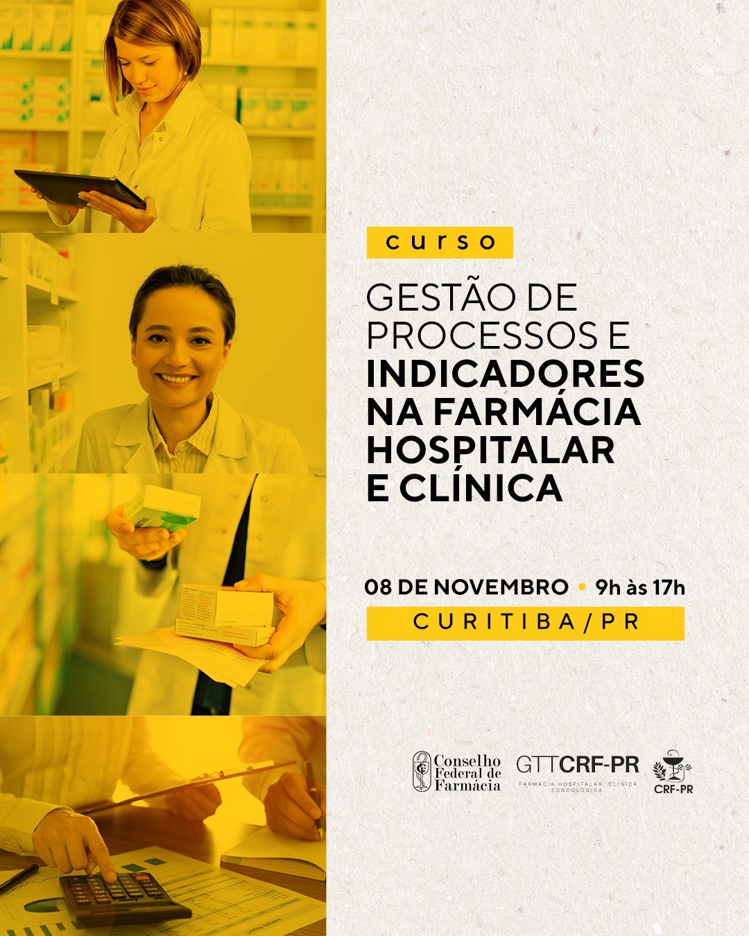 Curso Gestão de Processos e Indicadores na Farmácia Hospitalar e Clínica | Curitiba/PR